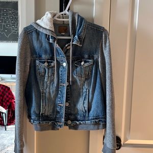 American Eagle Jean Sweatshirt Jacket